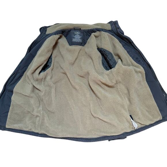 L.L. Bean Chore Coat Jacket LT Field Work Canvas 284421 Vintage Sherpa Military - Picture 3 of 11